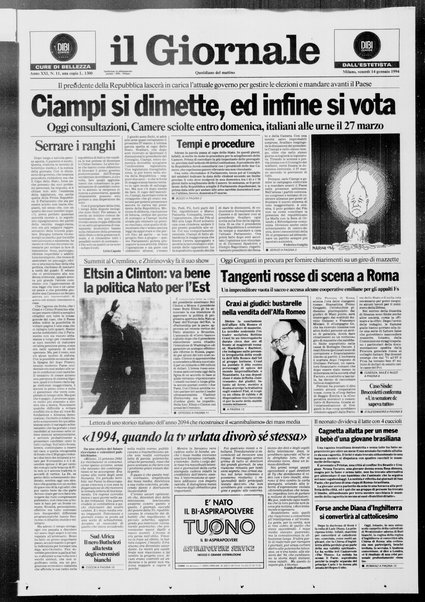 Il giornale : quotidiano del mattino